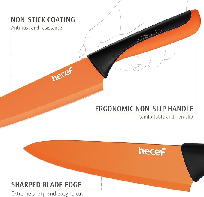 hecef 14 Pieces Kitchen Knife Set - Image 4