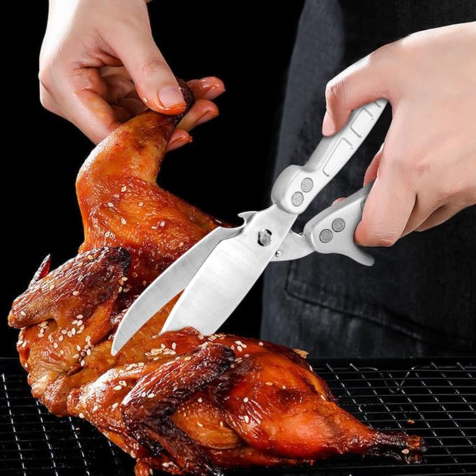 Jasni Heavy Duty Kitchen Shears, Spring Loaded Poultry Shears Stainless Steel - Image 2