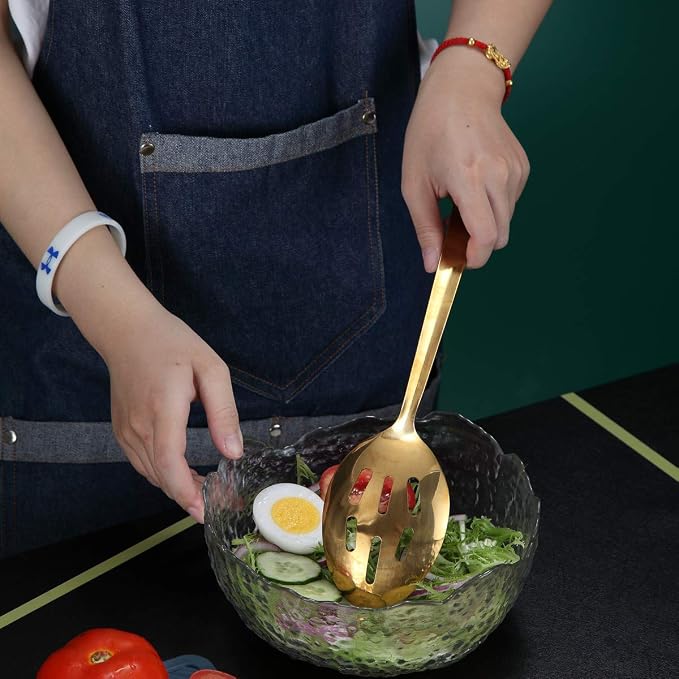 Berglander Gold Cooking Spoon, Stainless Steel Slotted Serving Spoon Titanium - Image 8