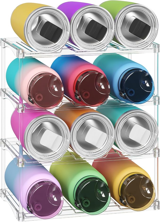 Lifewit Stackable Bottle Storage Organizer, Large Slot Water Bottle Tumbler Cup by Lifewit