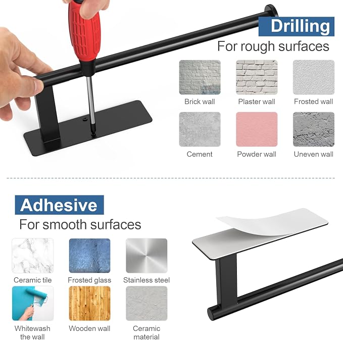 CUXIXA Paper Towel Holder Under Cabinet, Upgraded Self Adhesive Paper Towel - Image 7