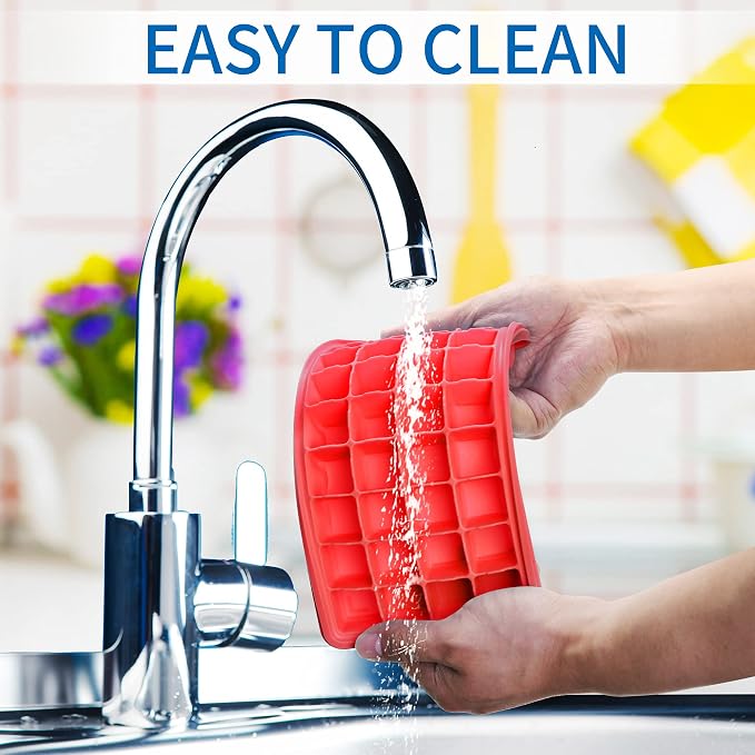 Silicone Ice Cube Tray with Leak-Proof Lid & Storage Bin - Image 7