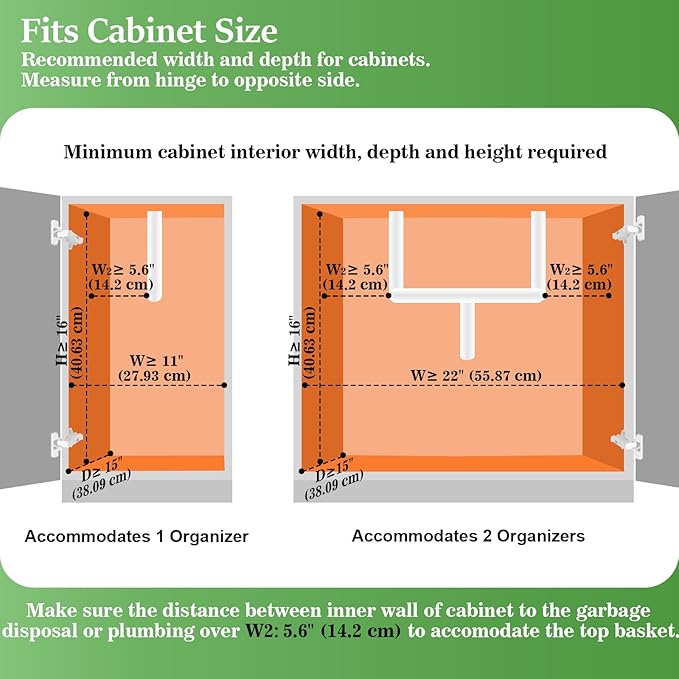 REALINN Under Sink Organizer, Pull Out Cabinet Organizer 2 Tier Slide Out Sink - Image 7