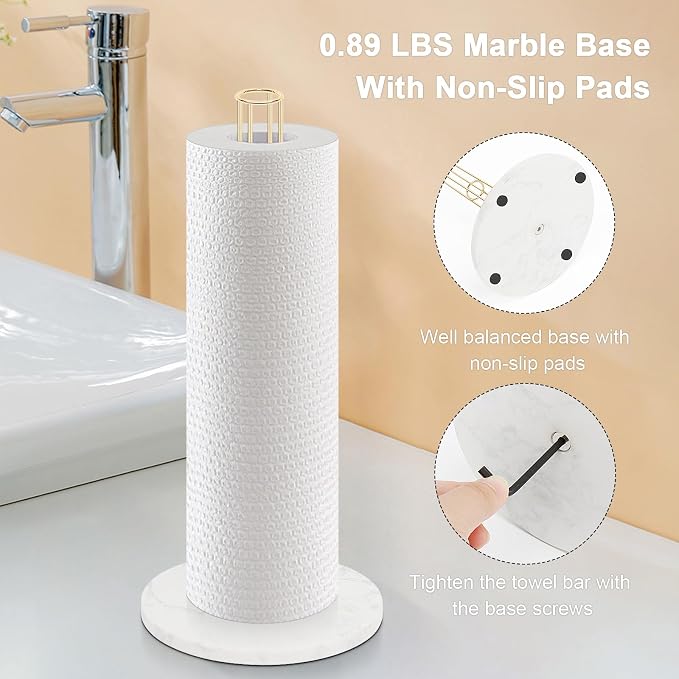 NearMoon Paper Towel Holder Countertop, Sturdy Kitchen Paper Towel Stand - Image 6