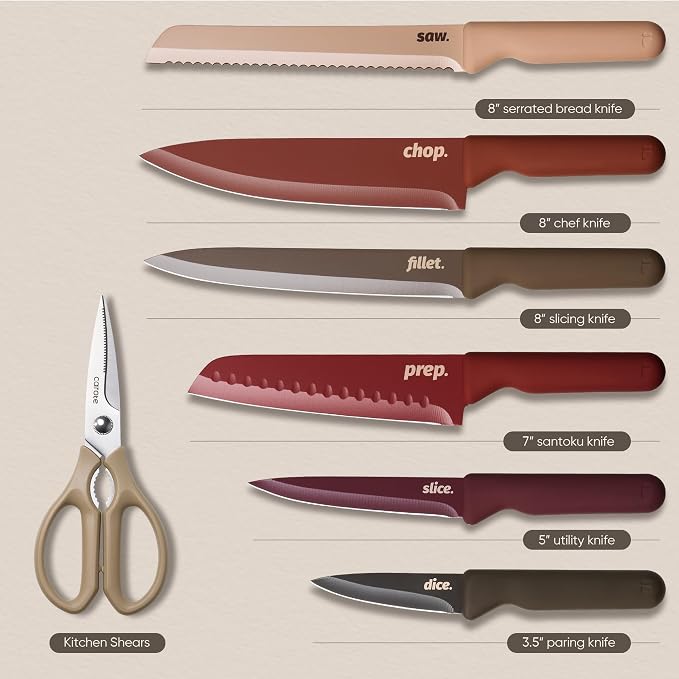 CAROTE Knife Set, 6 Stainless Steel Knives - Image 2