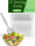 PARTY BARGAINS Disposable Clear Plastic Serving Forks 8.75 Inch – Heavy Duty by PARTYBARGAINS