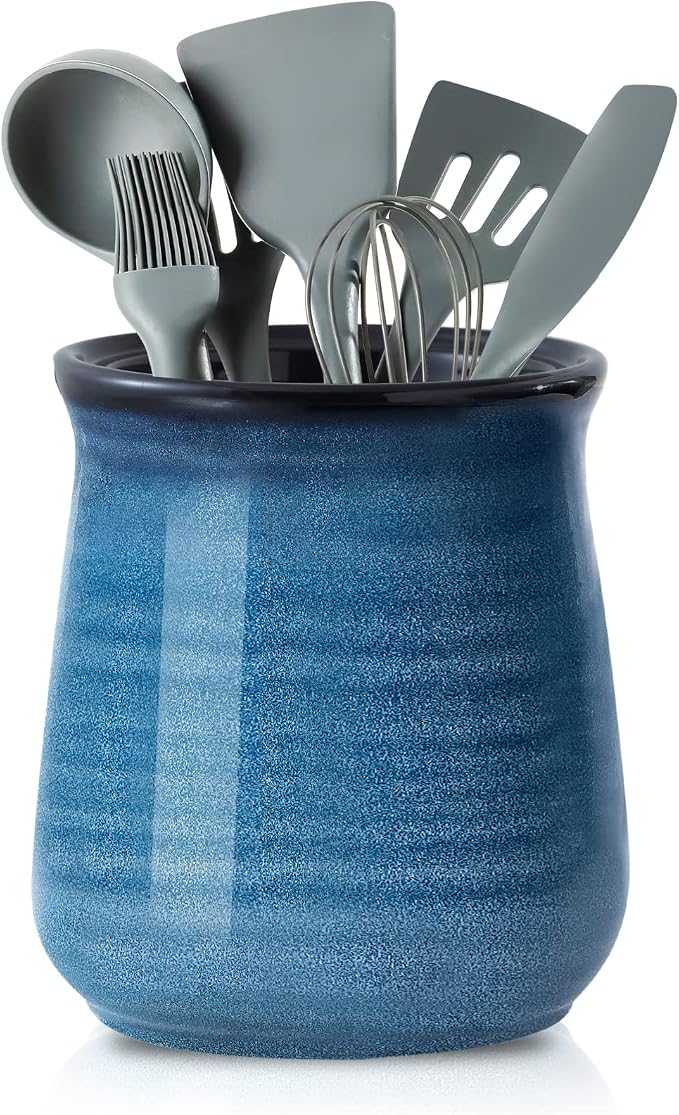 HASENSE Extra Large Ceramic Utensil Holder Crock by Hasense
