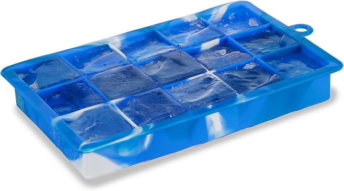Host Ice Cube Tray with Lid, Makes 15 1.25" Cubes, Durable Silicone Trays - Image 8