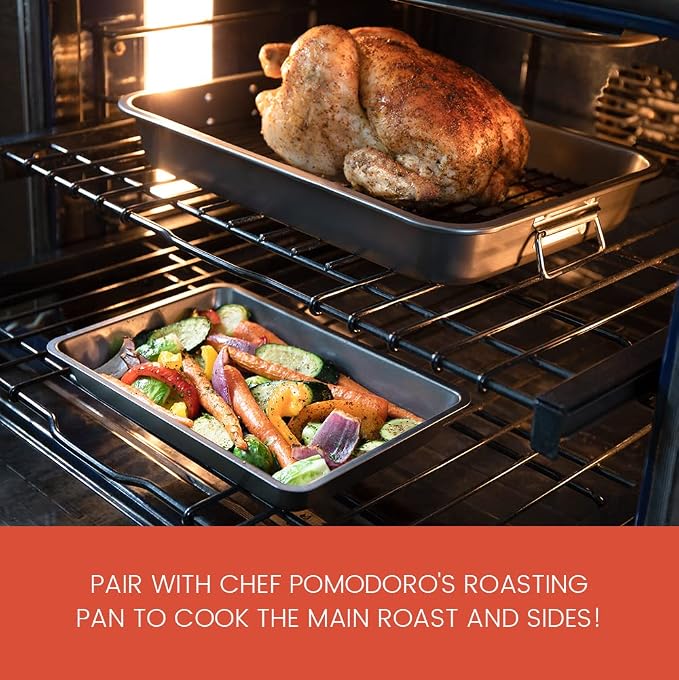 Chef Pomodoro Nonstick Carbon Steel Small Roasting Pan - Image 7