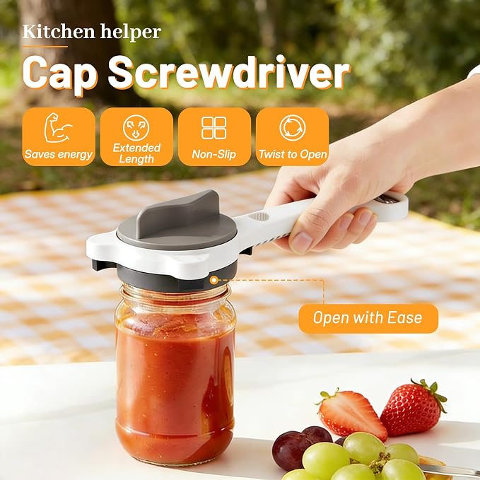 Jar Opener for Seniors Weak Hands, Adjustable Can Jar Lid Bottle Opener - Image 2