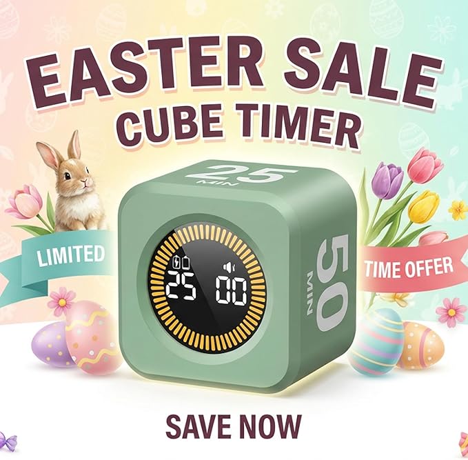 KADAMS Pomodoro Cube Timer Productivity Visual Timer - Image 4