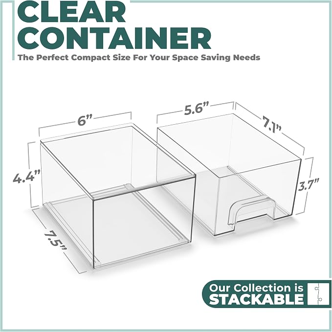 Sorbus Acrylic Storage Containers - Image 3