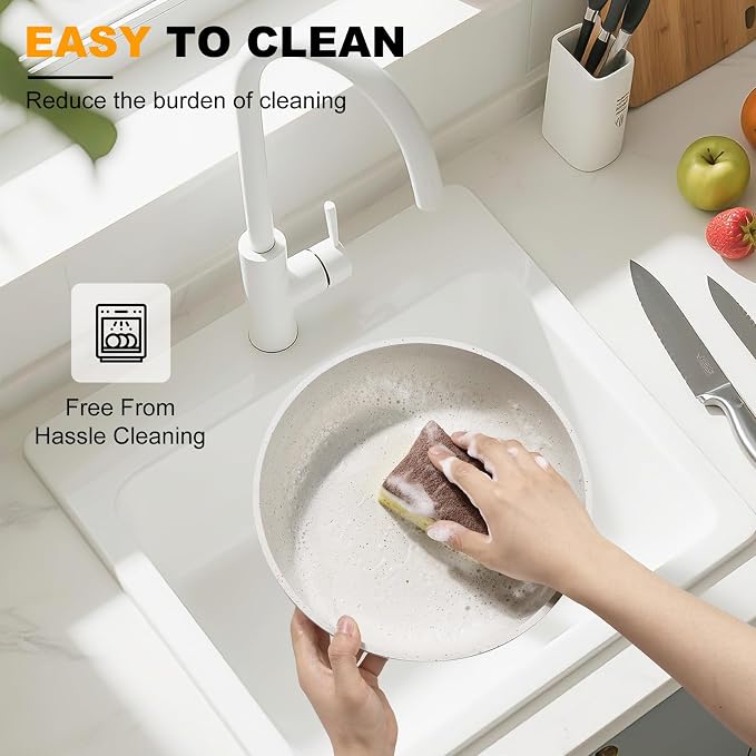 Pots and Pans Set Non Stick 20PCS, Ceramic Cookware Set Detachable Handle Non - Image 4