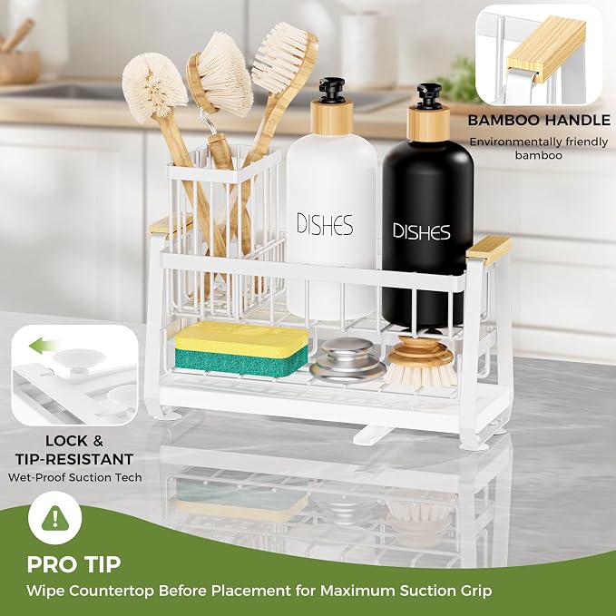 Sponge Holder for Kitchen Sink, Kitchen Sink Caddy - Image 3