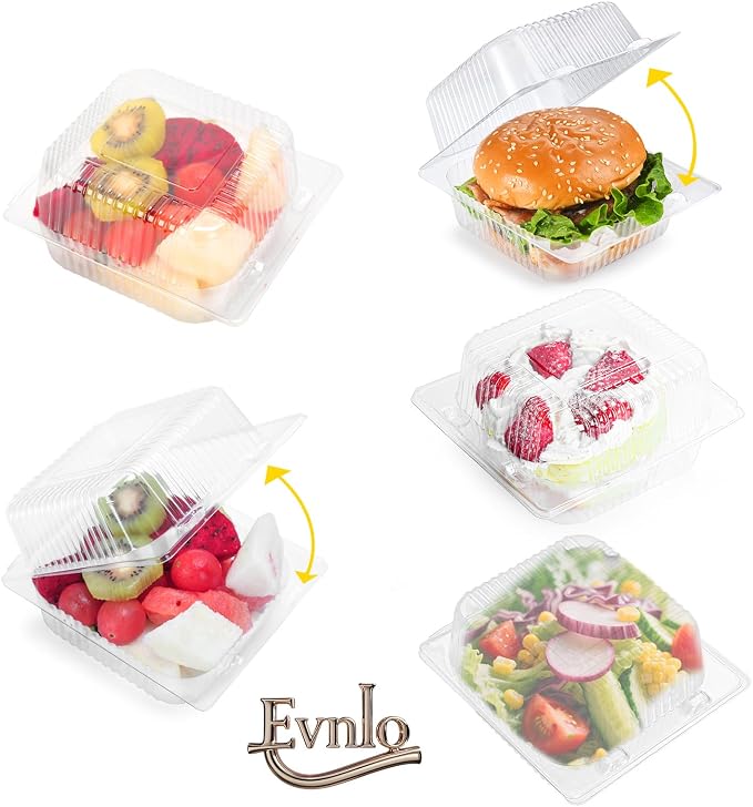 Evnlo 100 Count Clear Plastic Containers - Image 6