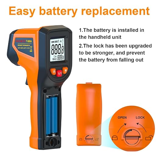 DEASOMIYE Infrared Thermometer Gun, -58°F~1112°F Laser Thermometer Temperature - Image 6