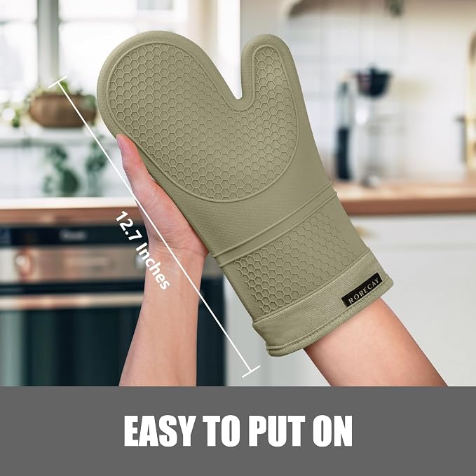 Rorecay 6pcs Oven Mitts and Pot Holders Sets Heat Resistant 500 Degrees - Image 2