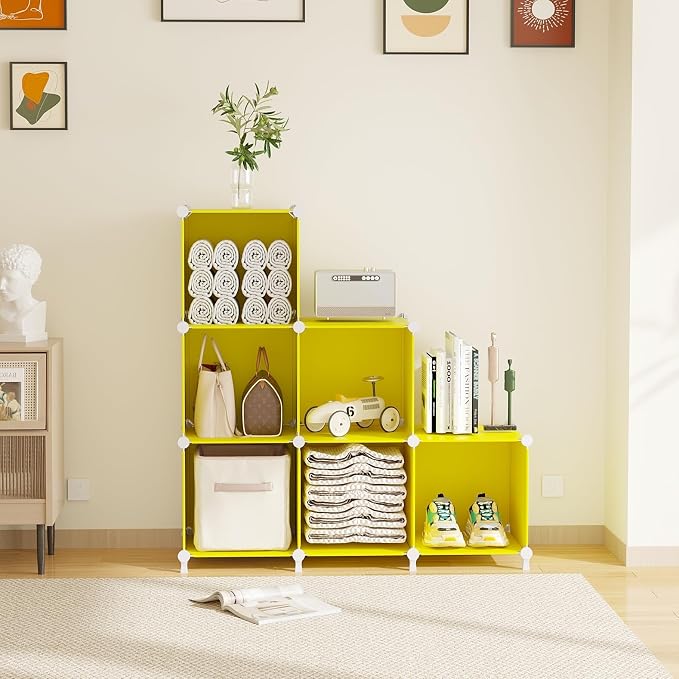 AWTATOS Cube Storage Organizer, 6 Cube Closet Organizers and Storage, DIY - Image 2