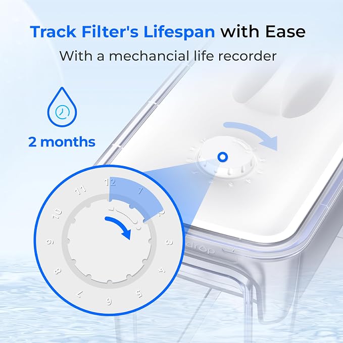 Waterdrop 35-Cup Slim Water Filter Dispenser, Large Capacity, 200-Gallon - Image 8