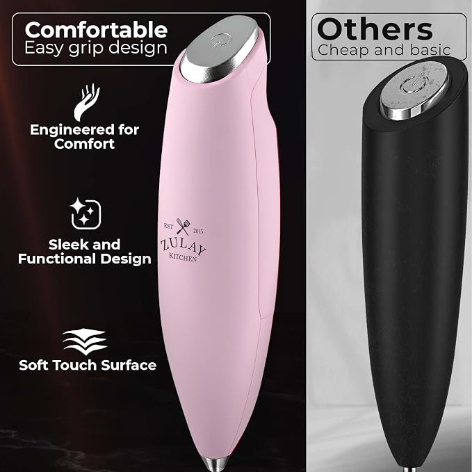 Zulay Kitchen Patented Tornado Triple Whisk Milk Frother - Image 4