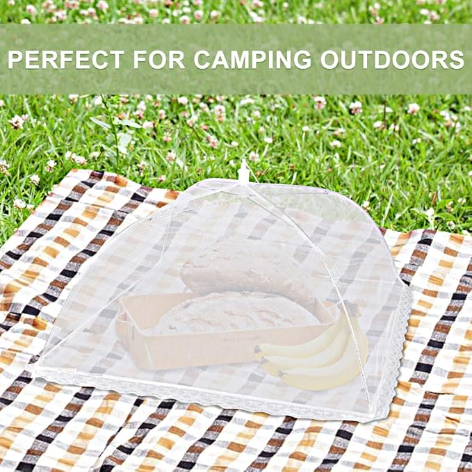 Onarway 3 Pack Food Covers 12 Inch Pop-Up Encrypted Mesh Plate Serving Tents - Image 6
