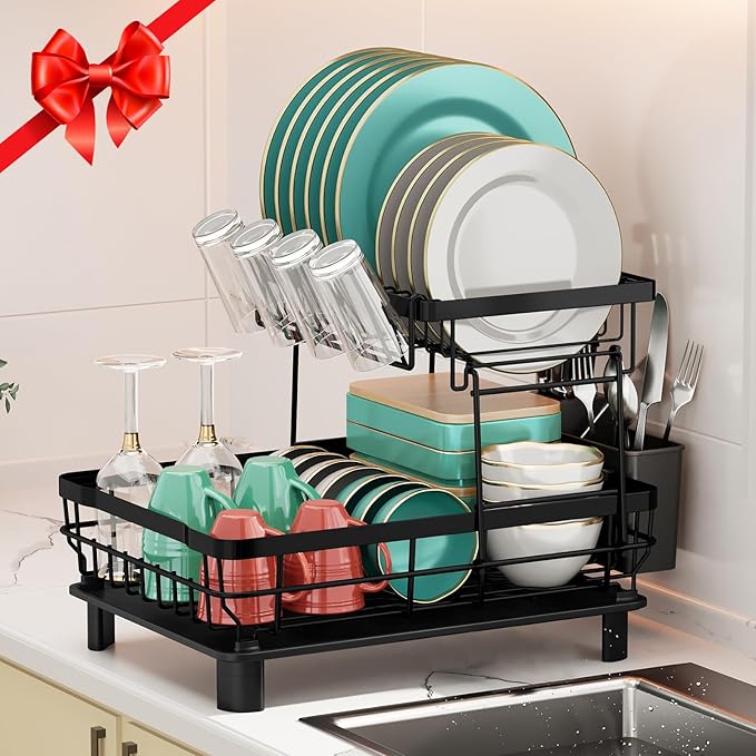 MOUKABAL Dish Drying Rack, Dish Rack, Stainless Steel Dish Racks - Image 3
