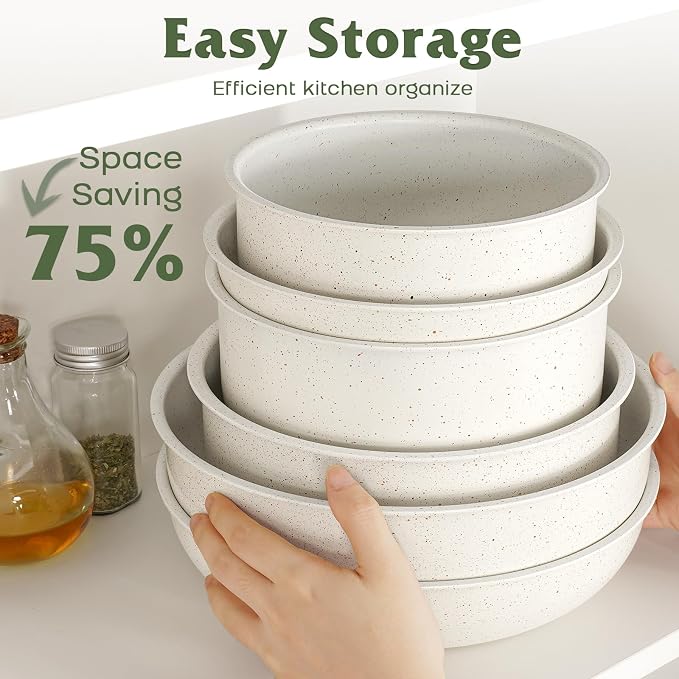 SODAY 18 Pcs Pots and Pans Set Non Stick, Cookware Sets - Image 7
