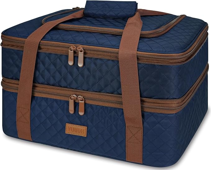 Quilted Insulated Double Casserole Carrier by Vuudh