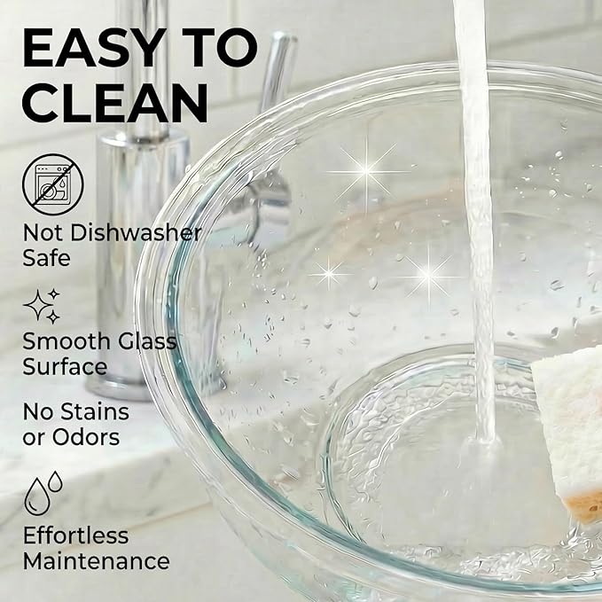 Large Glass Mixing Bowl for Sourdough, 6.2QT - Image 6