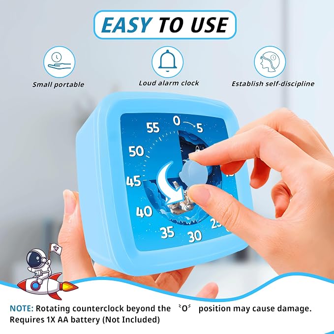 Visual Timer for Kids, 60-Minute Countdown Timer for Classroom Office Kitchen - Image 3