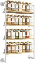 IBUYKE Spice Rack Wall Mount, 4 Tier Hanging Seasoning Organizer, Spice Rack by IBUYKE