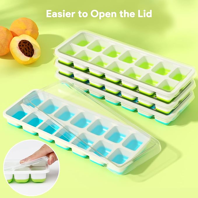Ice Cube Trays 4 Pack, Airabc Silicone - Image 7