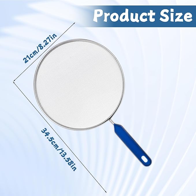 8.3 Inch Grease Splatter Guard for Frying Pan, Stainless Steel Grease Screen - Image 2