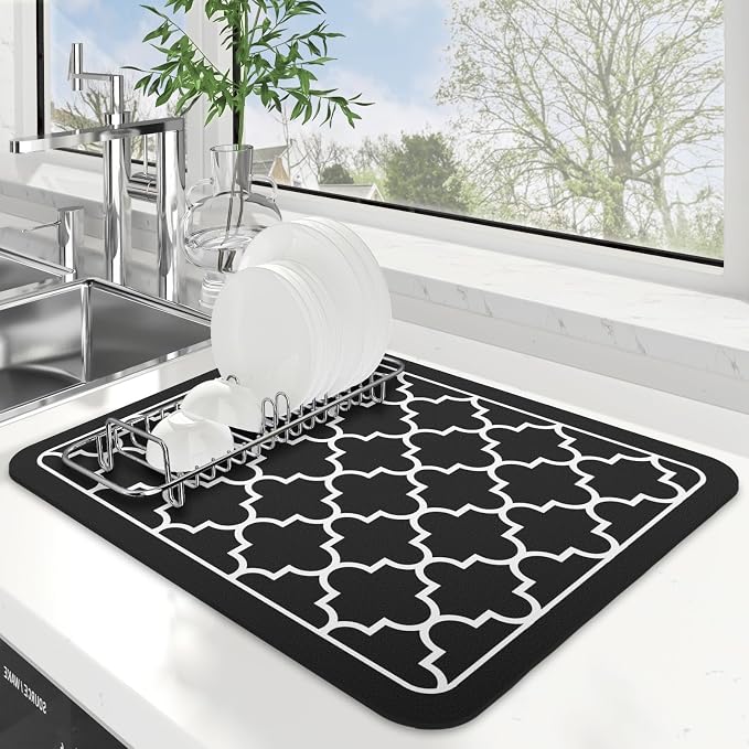 WISELIFE Dish Drying Mat Super Absorbent Drying Mat Large Dish Drying Mats by WiseLife