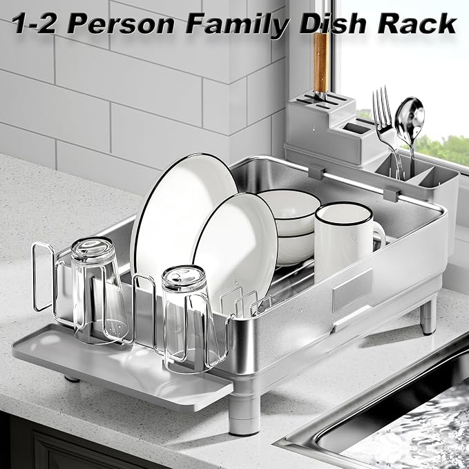 Ewaiira Dish Drying Rack, 304 Stainless Steel Dish Racks - Image 2
