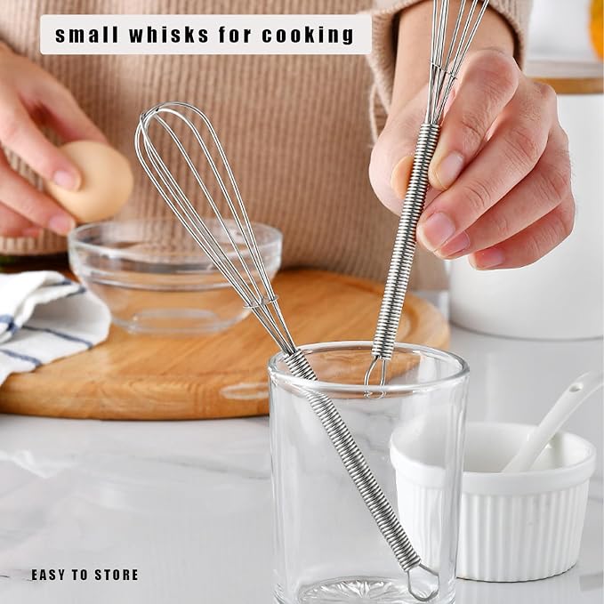 Digead Mini Wire Whisk, 10 & 12 Inch Small Whisk - Image 8