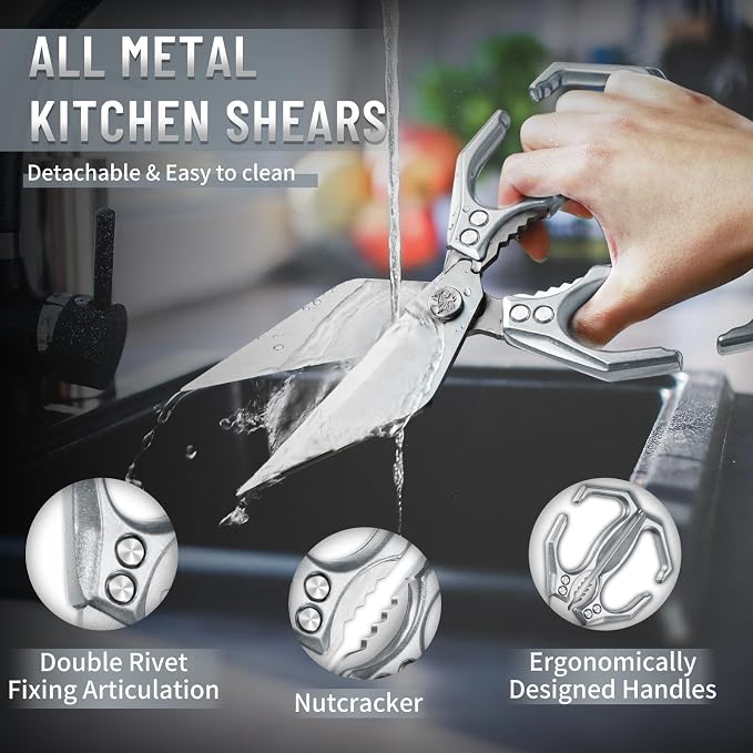 Dream Reach Heavy Duty Poultry Shears Kitchen Scissors Dishwasher Safe - Image 4