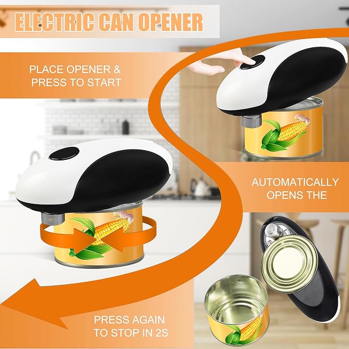 Electric Can Opener, USB Rechargeable Can Opener, One-Touch Cordless Can Opener - Image 8