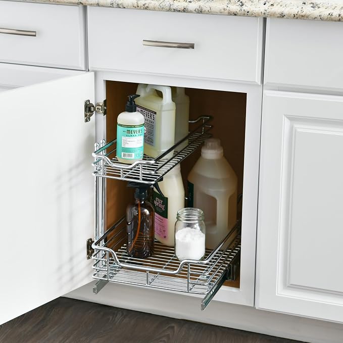 Household Essentials Glidez Multipurpose Chrome-Plated Steel Pull-Out/Slide-Out - Image 2
