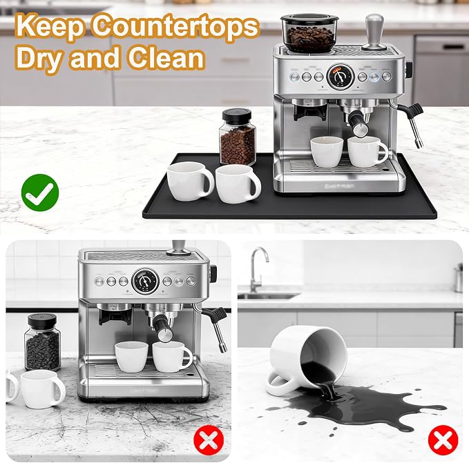 Silicone Coffee Mat, Eco-friendly, Hygienic Drying Pad, Leak-Proof and Non-Slip - Image 4