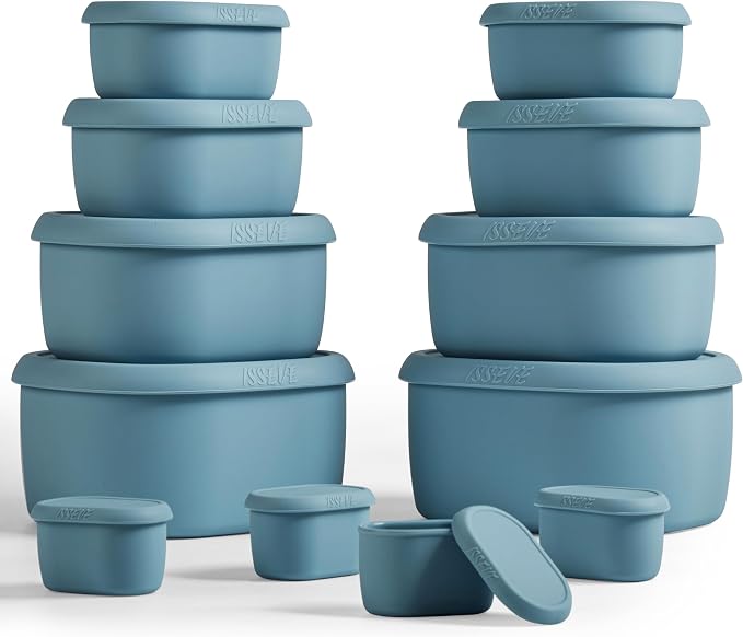 ISSEVE 12Pcs/Set Nesting Silicone Food Storage Containers by ISSEVE