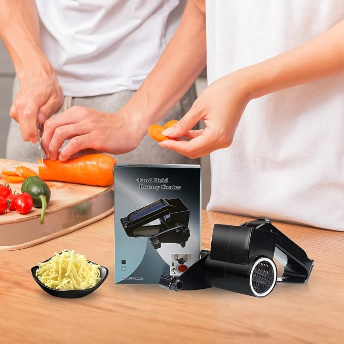 Cheese Grater with Handle, Rotary Cheese Grater, Hard Cheese & Nut Grater - Image 6