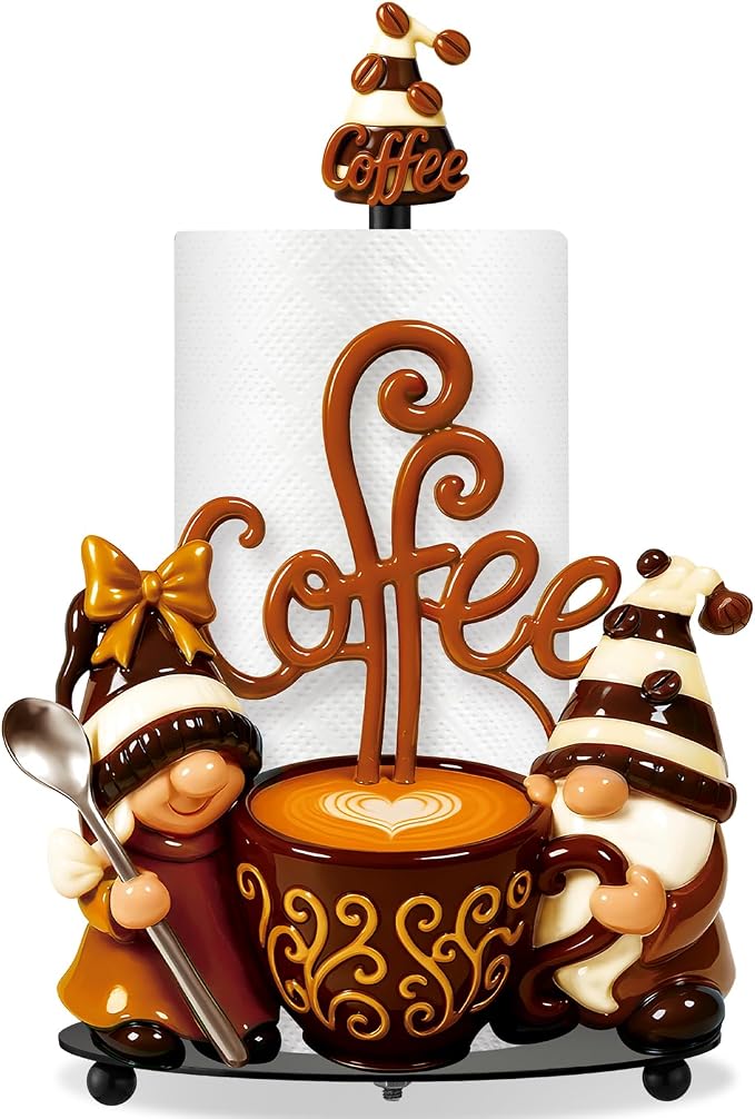 Thyle Coffee Gnomes Bar Decor Paper Towel Holder by Thyle
