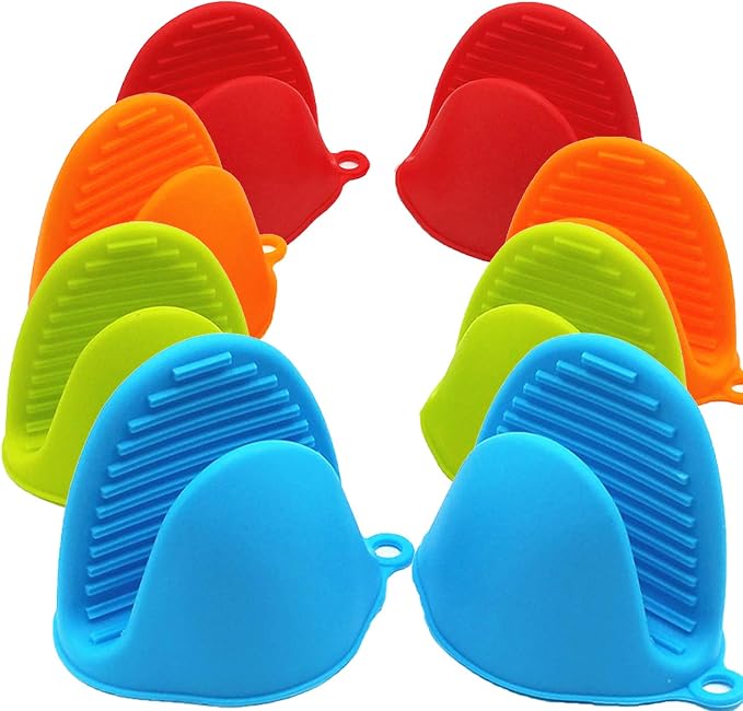 NEPAK 4 Pairs Silicone Cooking Pinch Grips Oven Mitts Potholder by NEPAK