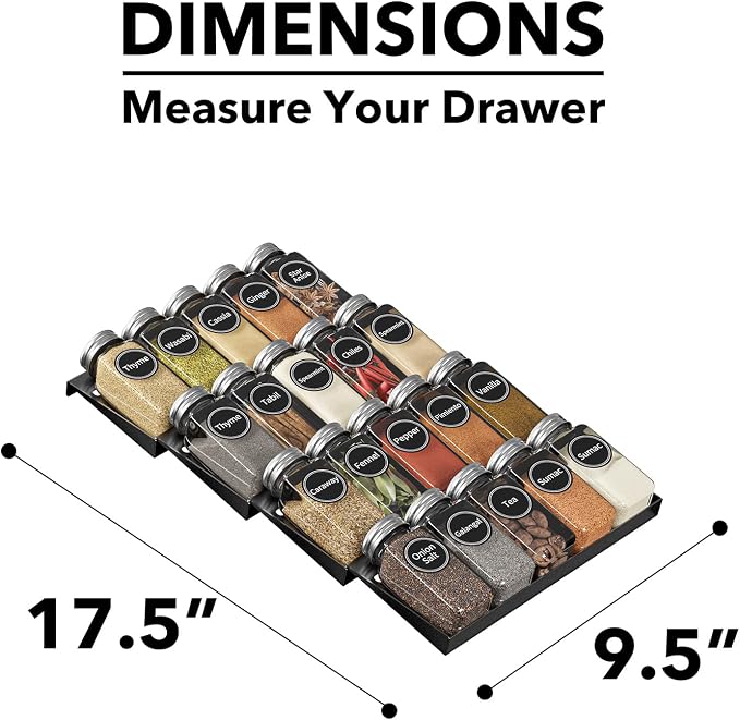 SpaceAid Spice Drawer Organizer - Image 4