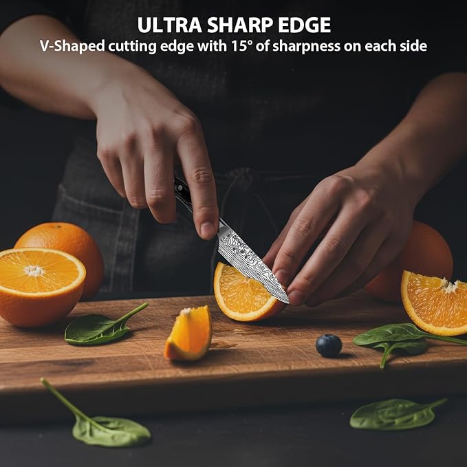 MOSFiATA 4 Inch Paring Knife, Kitchen Knife Fruit Knives - Image 6