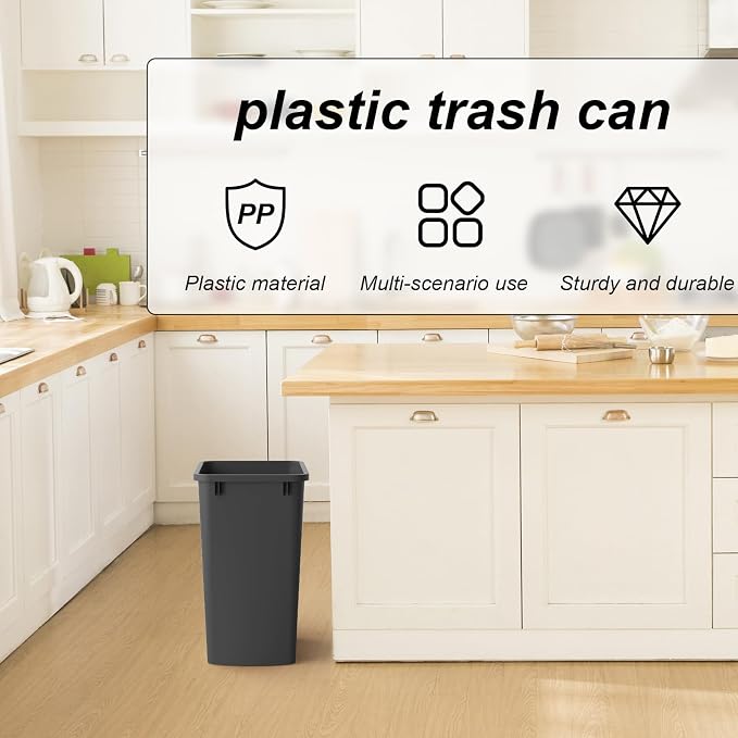 ROOMTEC 35QT Kitchen Trash Can, Sturdy and Lightweight Slim Trash Can, Trash - Image 10