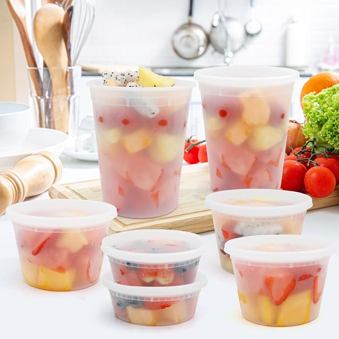 WGCC Deli Containers with Lids 48 Sets- Disposable Soup Containers 8oz - Image 2