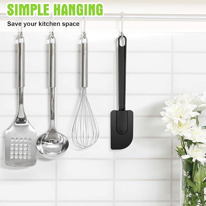 Meekoo 5 Pieces 10 Inch Rubber Spatula, 500°f High Heat Resistant Silicone - Image 3