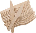Disposable Wooden Forks -Pack of 100, 6.5" Length-Biodegradable, Natural Wooden by REERAA